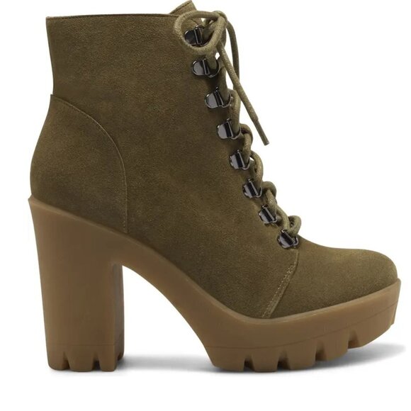 NWT! Jessica Simpson Mistah Platform Ankle Bootie in Olive Green -Multiple Sizes - Picture 6 of 8